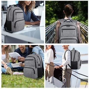 Sac à dos d'ordinateur portable résistant à l'eau Voyage d'affaires Slim Durable Anti-vol ordinateurs portables Sac à dos USBCharging