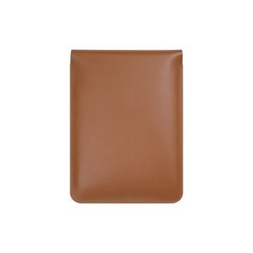 Sacs à ordinateur portable en cuir brun avec boucle magnétique